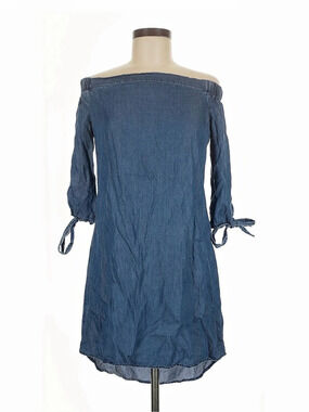 Design Lab Lord & Taylor Off-Shoulder Blue Mini Dress